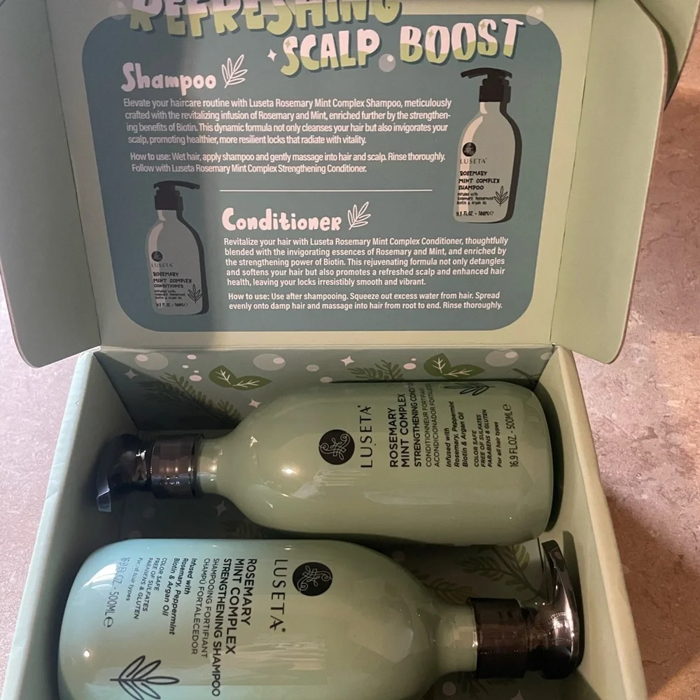 LUSETA Rosemary Mint Complex Shampoo & Conditioner - Picture 5 of 6